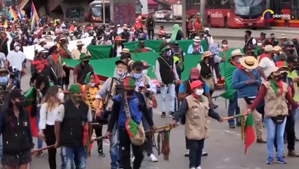 Alcaldesa de Bogotá recibe a la minga indígena y pide a Duque que los atienda