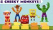 5 Little Monkeys Toy Story Nursery Rhyme with Paw Patrol Mighty Pups Marshall and Disney Pixar Cars 3 Lightning McQueen with Marvel Avengers Hulk in this Family Friendly Full Episode English Story for Kids with the Funny Funlings