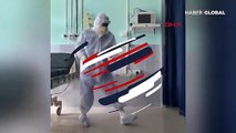 Koronavirüs yoğun bakımında doktorun dansı tepki çekti