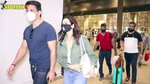 Aamna Sharif and Sonu Sood with Wife Spotted at the Airport | SpotboyE