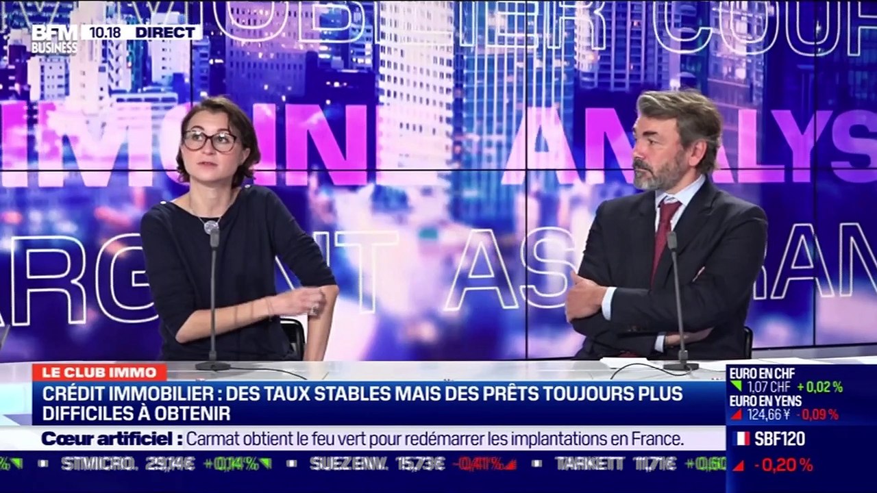 Le club BFM immo (1/2):  Crédit immobilier, des taux stables mais des prêts toujours plus difficiles à obtenir - 21/10