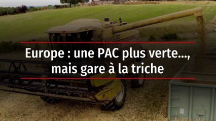 Europe : une PAC plus verte…, mais gare à la triche