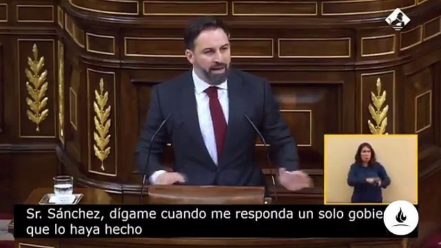 Abascal a Pedro Sánchez: «Su gestión ha sido negligente y criminal»
