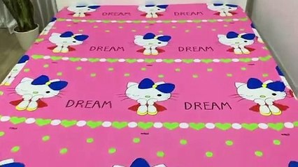 Ga chống thấm màu hồng họa tiết mèo dream dễ thương