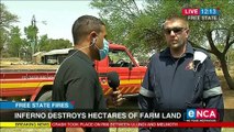 Inferno destroys hectares of farm land