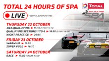 LIVE - TOTAL 24 HOURS OF SPA 2020 - ENGLISH