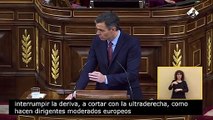 Sánchez se dirige a Pablo Casado y le pide que vote no para dejar claro que la derecha no tiene nada que ver con la ultraderecha