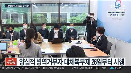 병역거부 대체복무제 26일 첫 시행…교도소 36개월 근무