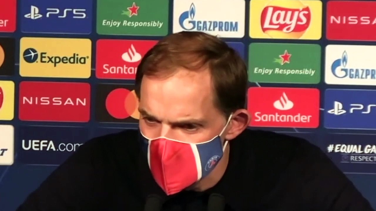 Football - Ligue des Champions - Thomas Tuchel en conférence de presse après PSG 1-2 Manchester United