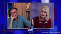 Stephen Colbert Cries When Dolly Parton Sings On 'Late Show'
