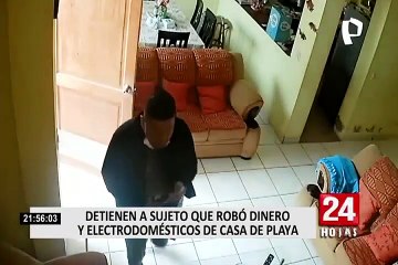 PNP captura a ladrón de casas que fue filmado en su última fechoría en Cañete