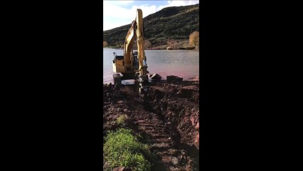 Pelle sur chenilles KOMATSU avec fraise hydraulique - CFE Location