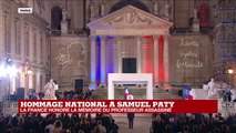 Hommage national.à Samuel Paty : la Marseillaise retentit à la Sorbonne suivi d'une minute de silence