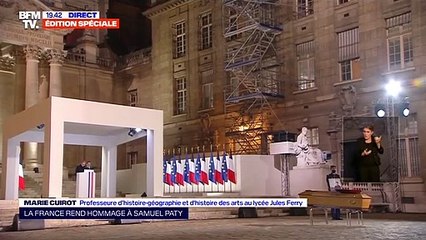 L'hommage national rendu à Samuel Paty à Paris le 21 octobre 2020.