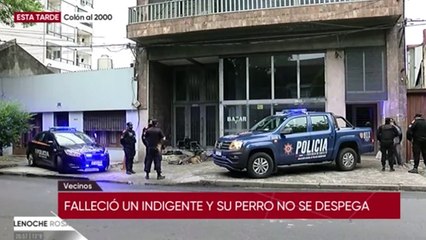 Rosario: un indigente murió a la intemperie y su perro se quedó junto al cuerpo