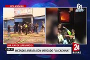 Incendio en Mercado La Cachina: bomberos informan que fuego ha sido confinado