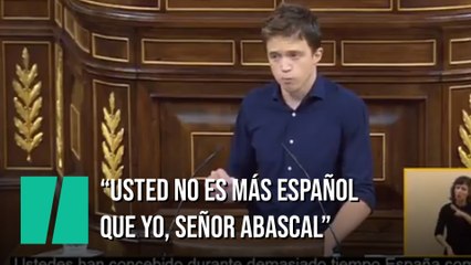 Errejón, a Abascal: "Usted no es más español que yo"