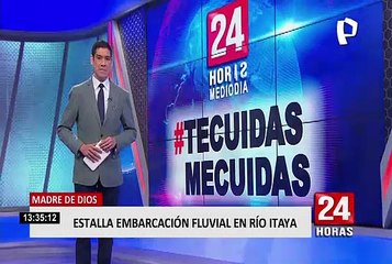 Embarcación fluvial estalla en pleno viaje en río Itaya