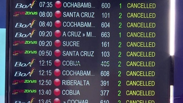 Huelga de controladores aéreos deja pasajeros varados en Bolivia