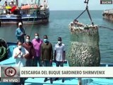 En Sucre descargan 20 toneladas de sardinas para su distribución a través del Plan Proteico