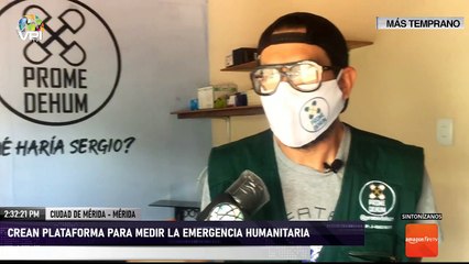 Crean plataforma para medir la emergencia humanitaria compleja - Mérida -  VPItv