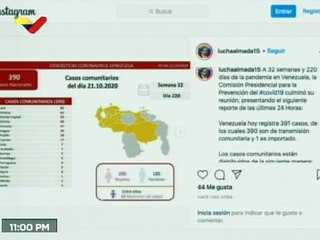 COVID-19: Venezuela registra 390 casos comunitarios, uno importado y tasa de recuperación es de 93 %