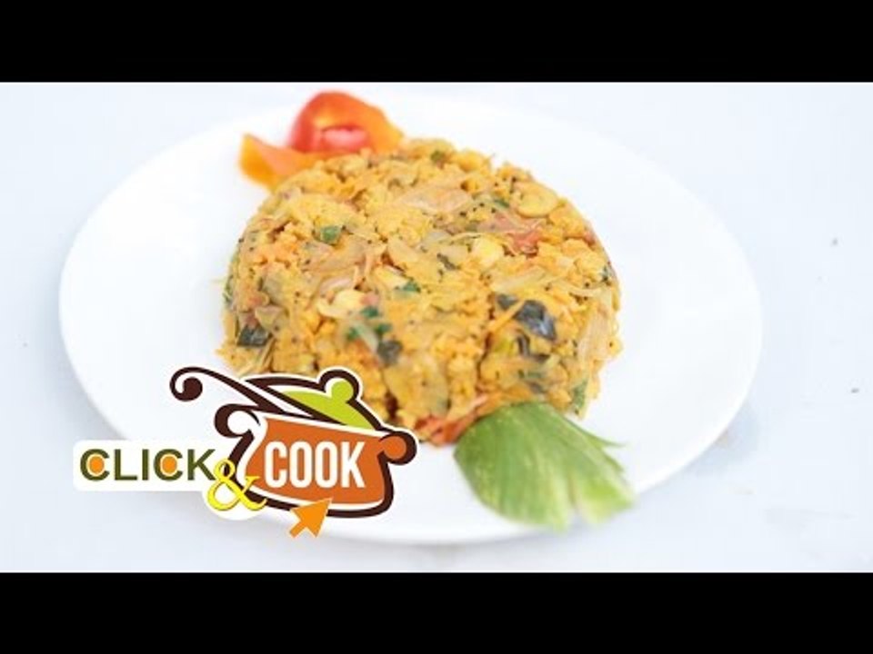 Click & Cook Corn Flakes upma Quick lunch Recipe Vikatan Samyal