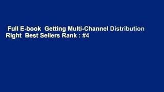 Full E-book  Getting Multi-Channel Distribution Right  Best Sellers Rank : #4