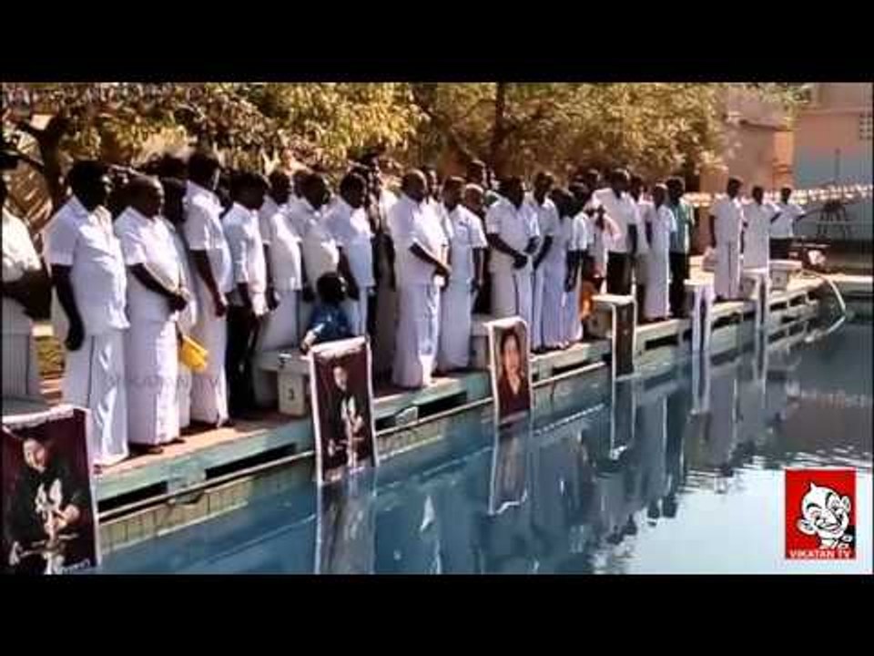 Jayalalithaa Birthday Celebration in Swimming Pool