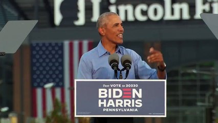 Etats-Unis: L'ancien président américain Barack Obama appelle les démocrates à se mobiliser en masse d’ici le 3 novembre pour Joe Biden et à ne pas croire que l’élection est déjà gagnée