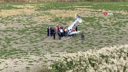 İstanbul Hezarfen Havalimanı’ndan havalanan bir eğitim uçağı düştü