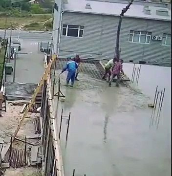 Effondrement d'une dalle de béton en étage