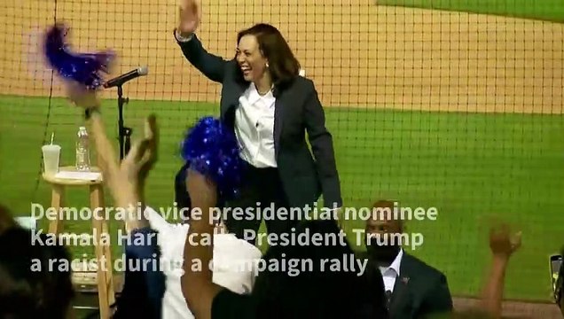 Kamala Harris calls Trump a racist during North Carolina rally