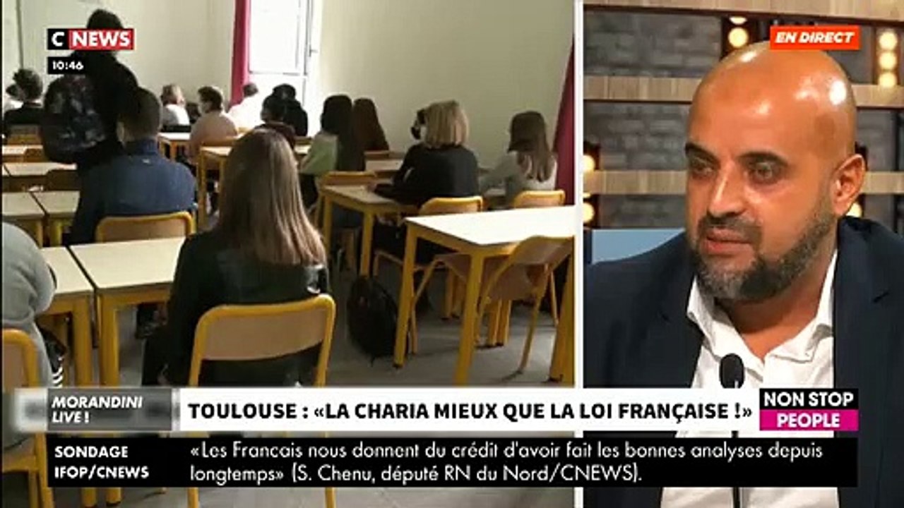 Le discours de Ali Essebki, président de l'Union des musulmans de Levallois, bouleverse les téléspectateurs de "Morandini Live": "Non, la charia n'est pas supérieure à la République"  - VIDEO