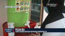 Tegas! Bu Kades di Sukabumi Cek Prokes Tiap Hari
