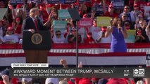 Sen. McSally brushes off awkward moment with President Trump