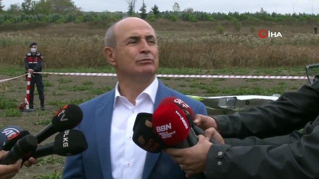 Başkan Akgün, uçağın düştüğü alana gelip incelemelerde bulundu