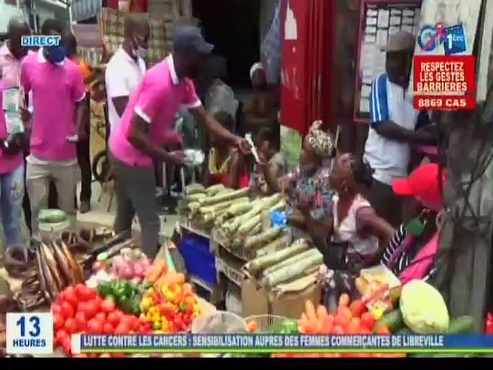 RTG  - Lutte contre les cancers : sensibilisation auprès des femmes commerçantes de Libreville