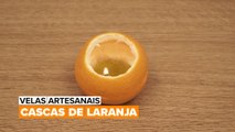 Velas Artesanais: Cascas de Laranja