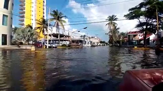 ¡Inundado! Así deja lluvia matutina algunos sectores de Mazatlán