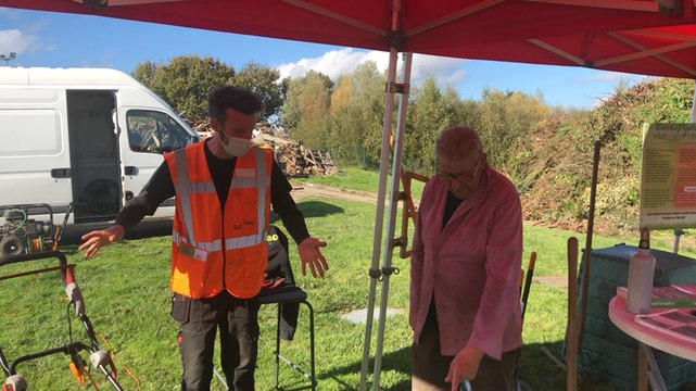 Démonstration de recyclage des déchets verts