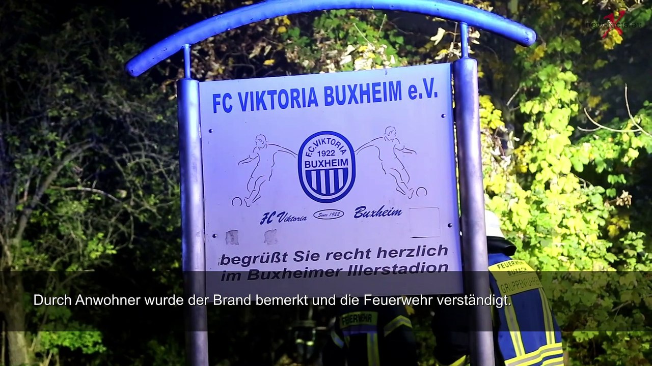 Sportheim buxheim in vollbrand