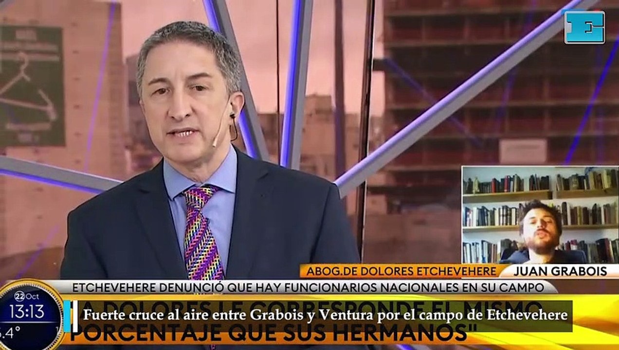 Fuerte cruce al aire entre Grabois y Ventura por el campo de Etchevehere