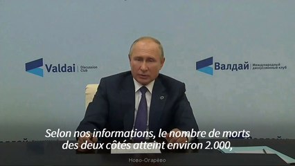 Nagorny Karabakh: Poutine affirme que le nombre de morts "s'approche de 5.000" depuis la reprise des combats