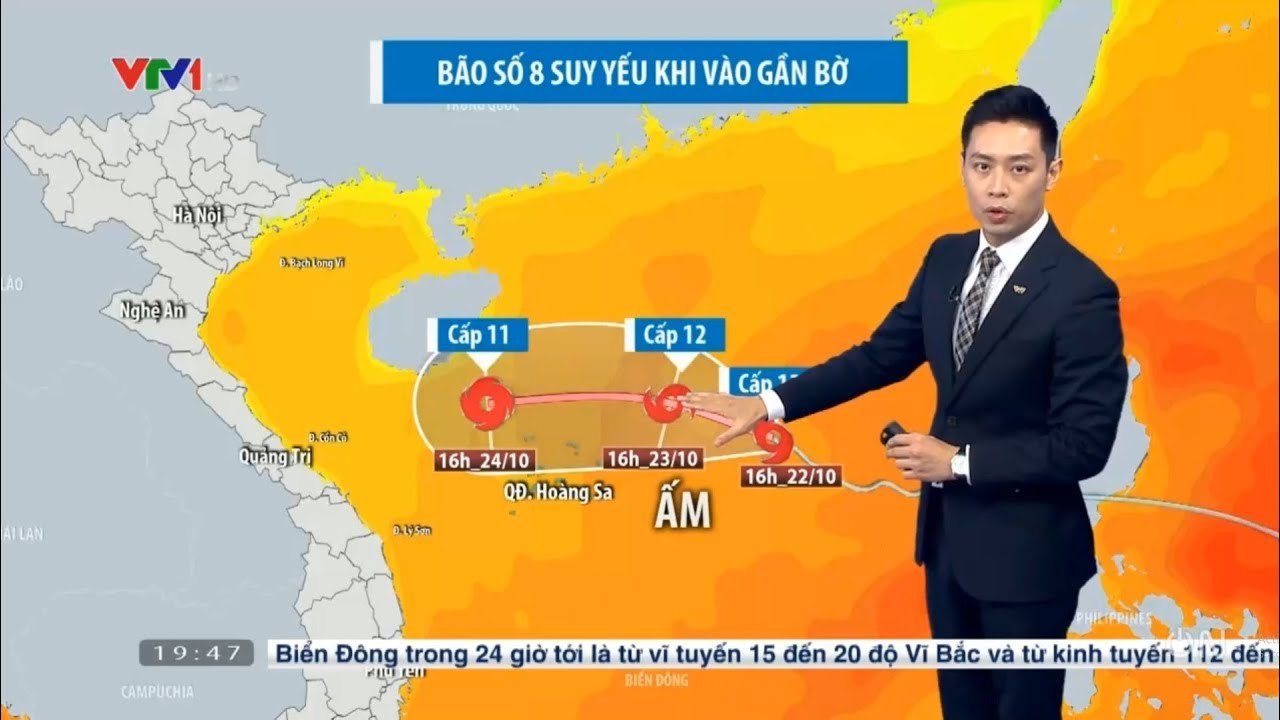 Tin Khẩn Cấp Bão Số 8 Mới  - Dự báo thời tiết hôm nay và ngày mai 22/10  Bản Tin Dự báo thời tiết