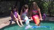 Sophia Isabella e Alice are Magic Mermaids at our pool ! Fun at the Swimming Pool
