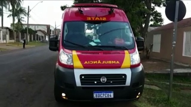 Idoso é socorrido ao sofrer queda no Bairro Alto Alegre