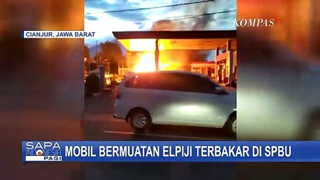 Detik-Detik Mobil Bawa Gas Elpiji Meledak di Cianjur