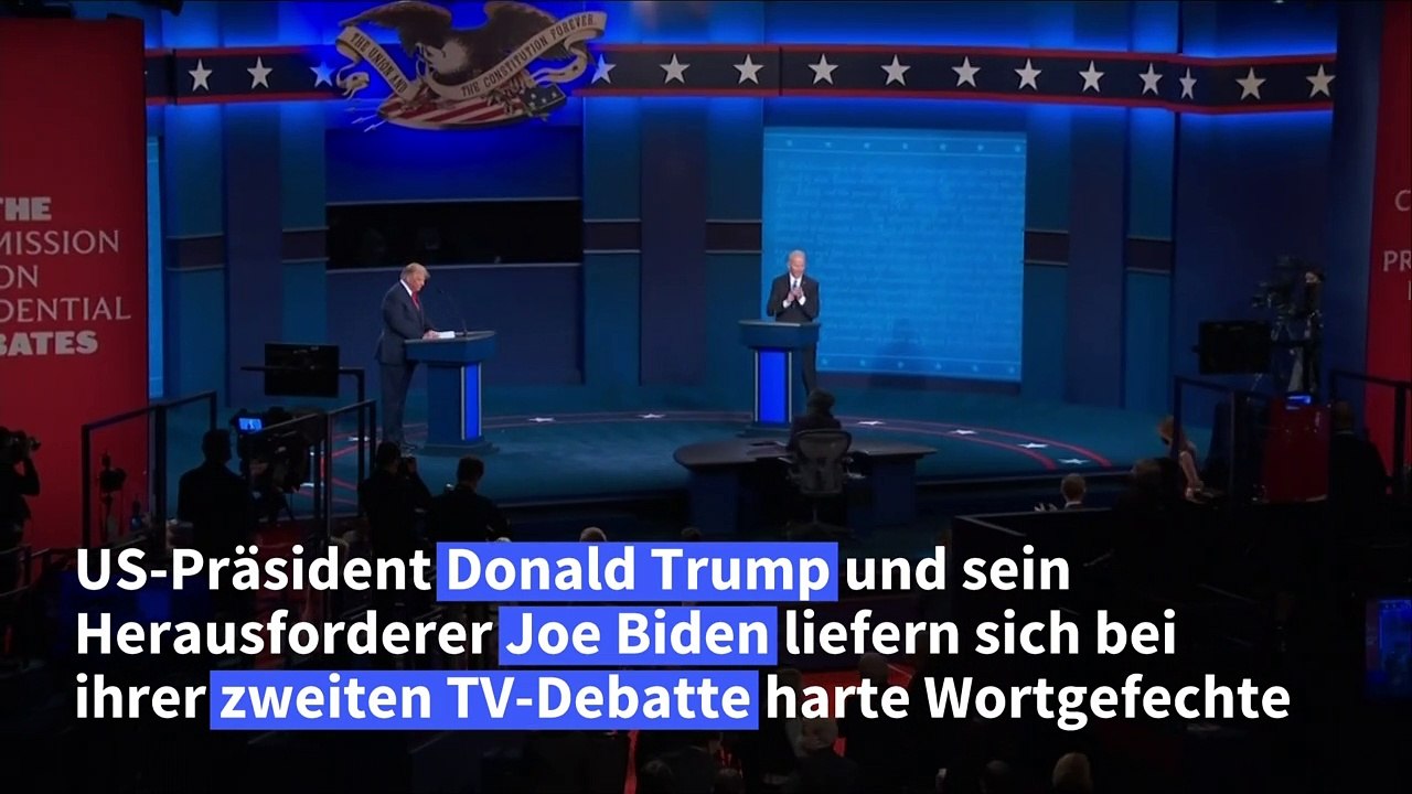 Trump vs. Biden: Das war die zweite TV-Debatte