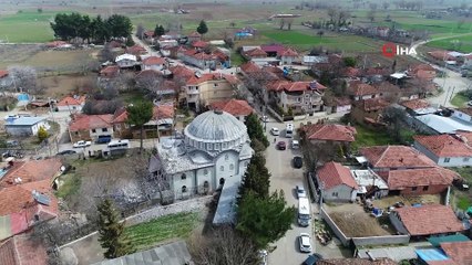 Depremde Minaresi Devrilen Cami Havadan Görüntülendi